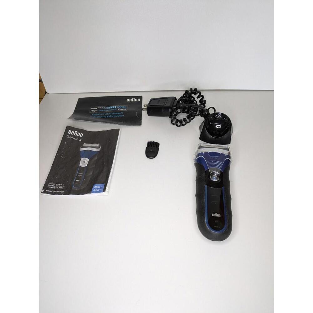 Braun 360 Series 3 Black/Silver Men's Foil Head Rechargeable Electric Shaver